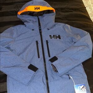 Helly Hansen Blue and Orange Ski Jacket